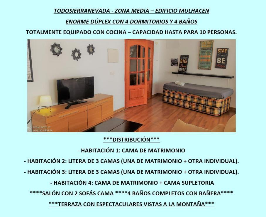 Todosierranevada - Duplex 4 Dormitorios - Vistas Espectaculares A La Montana Сьерра-Невада Экстерьер фото